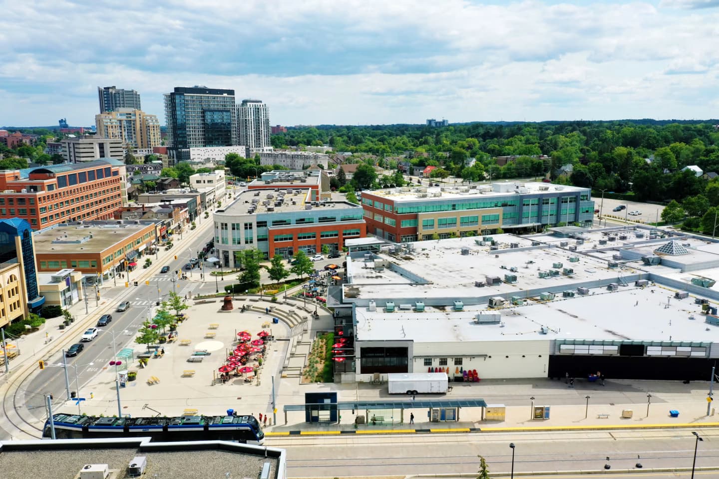 Aerial view of Waterloo, Ontario