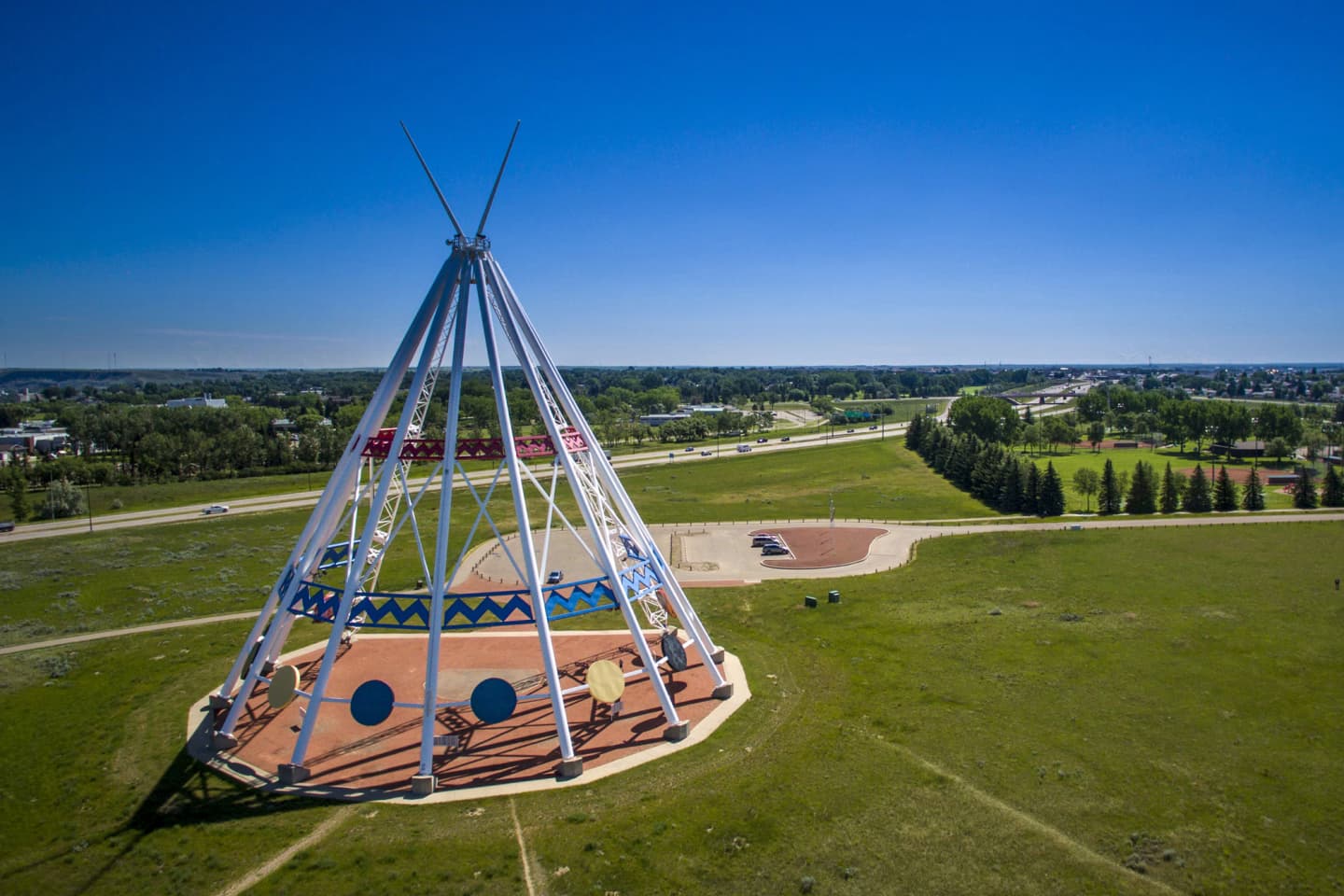 View of the Saamis Tepee, in Medicine Hat, Alberta