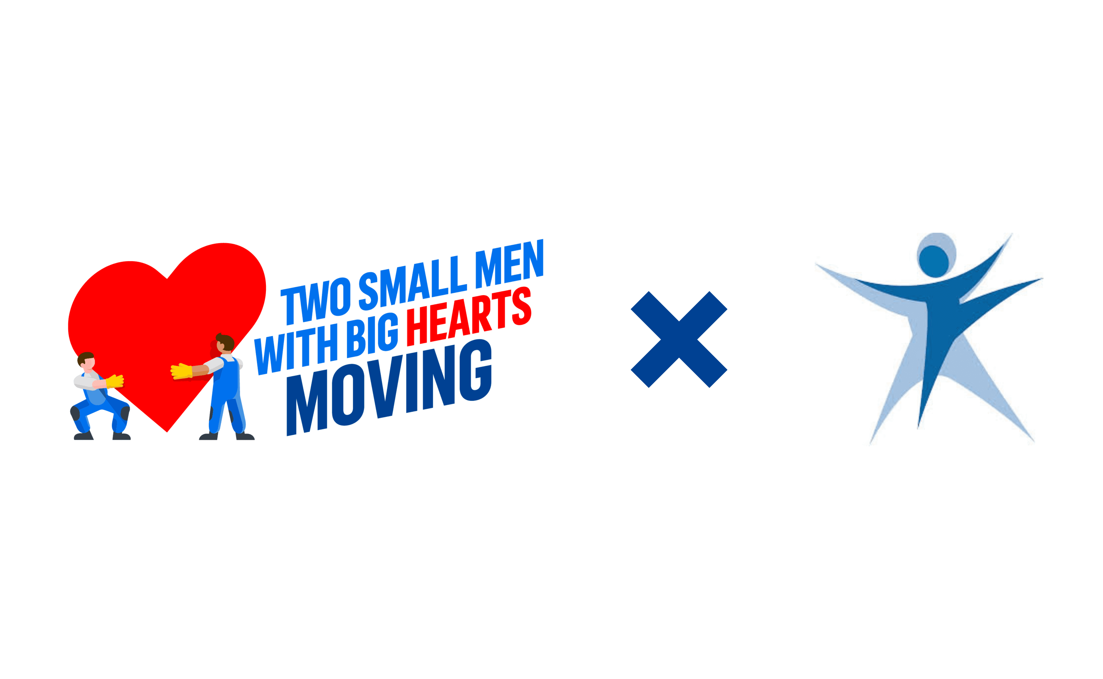 Two Small Men with Big Hearts Moving logo beside Children's Autism Services logo.